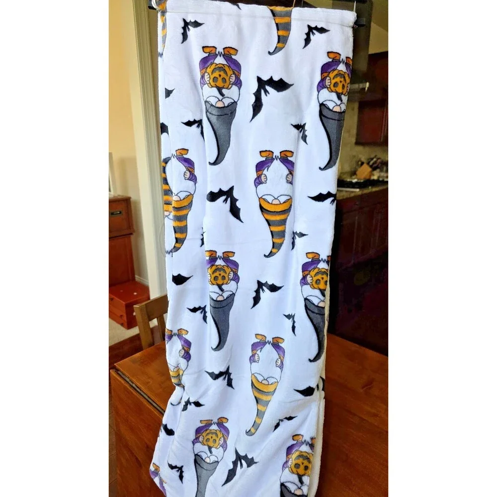 Halloween Oversized Plush Throw Blanket Gnomes, Pumpkins , Bats 50